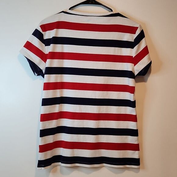 Tommy Hilfiger Short Sleeve Shirt Independence Day Red/White/Blue Women's Sz XL - Picture 7 of 9
